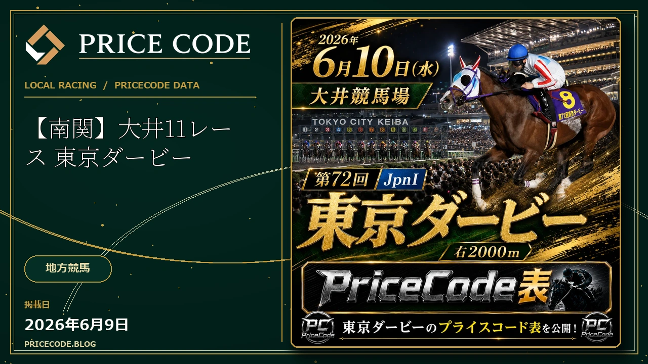 【南関】大井11レース 東京ダービー