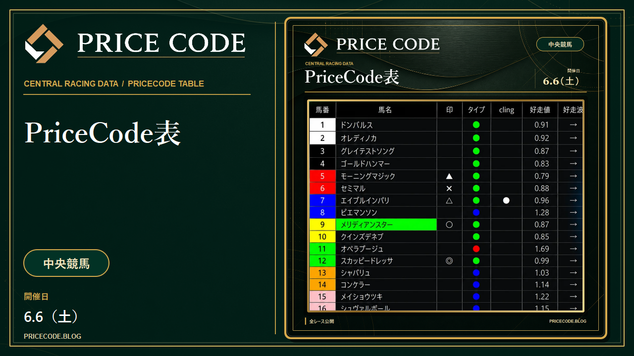 6/6 中央pricecode表
