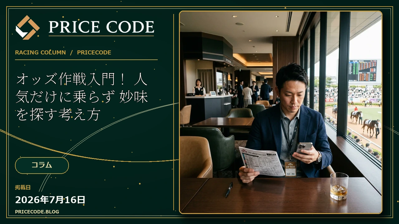 オッズ作戦入門！　人気だけに乗らず　　妙味を探す考え方