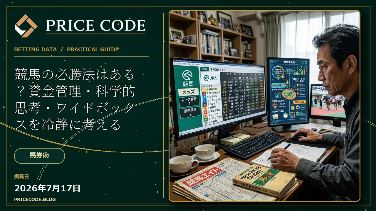 競馬の必勝法はある？資金管理・科学的思考・ワイドボックスを冷静に考える