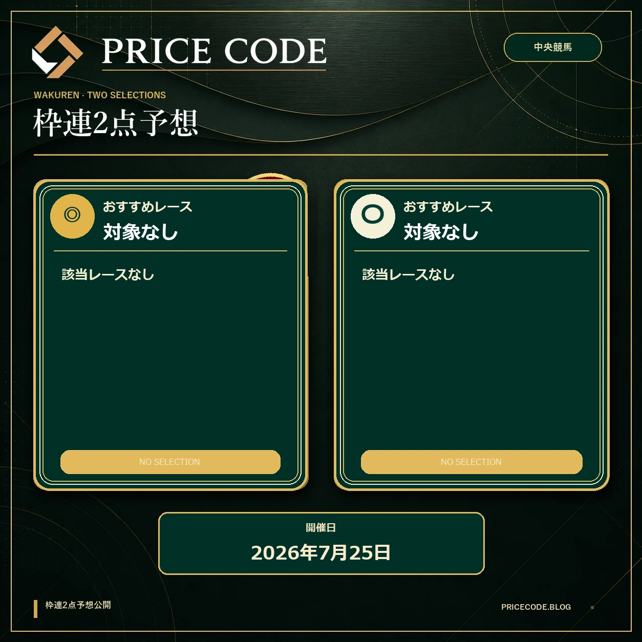 枠連２点7月25日