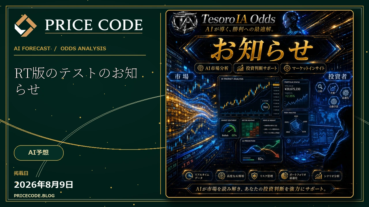 RT版のテストのお知らせ