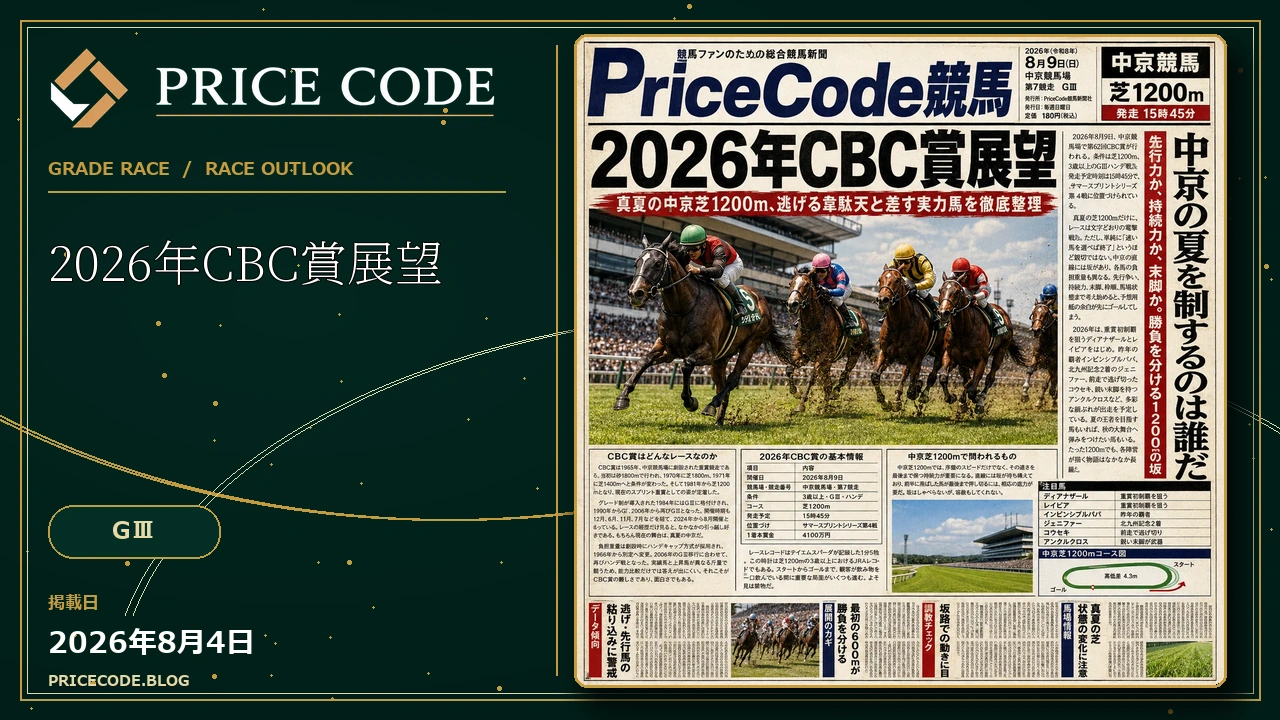 2026年CBC賞展望｜真夏の中京芝1200m逃げる韋駄天と差す実力馬を徹底整理
