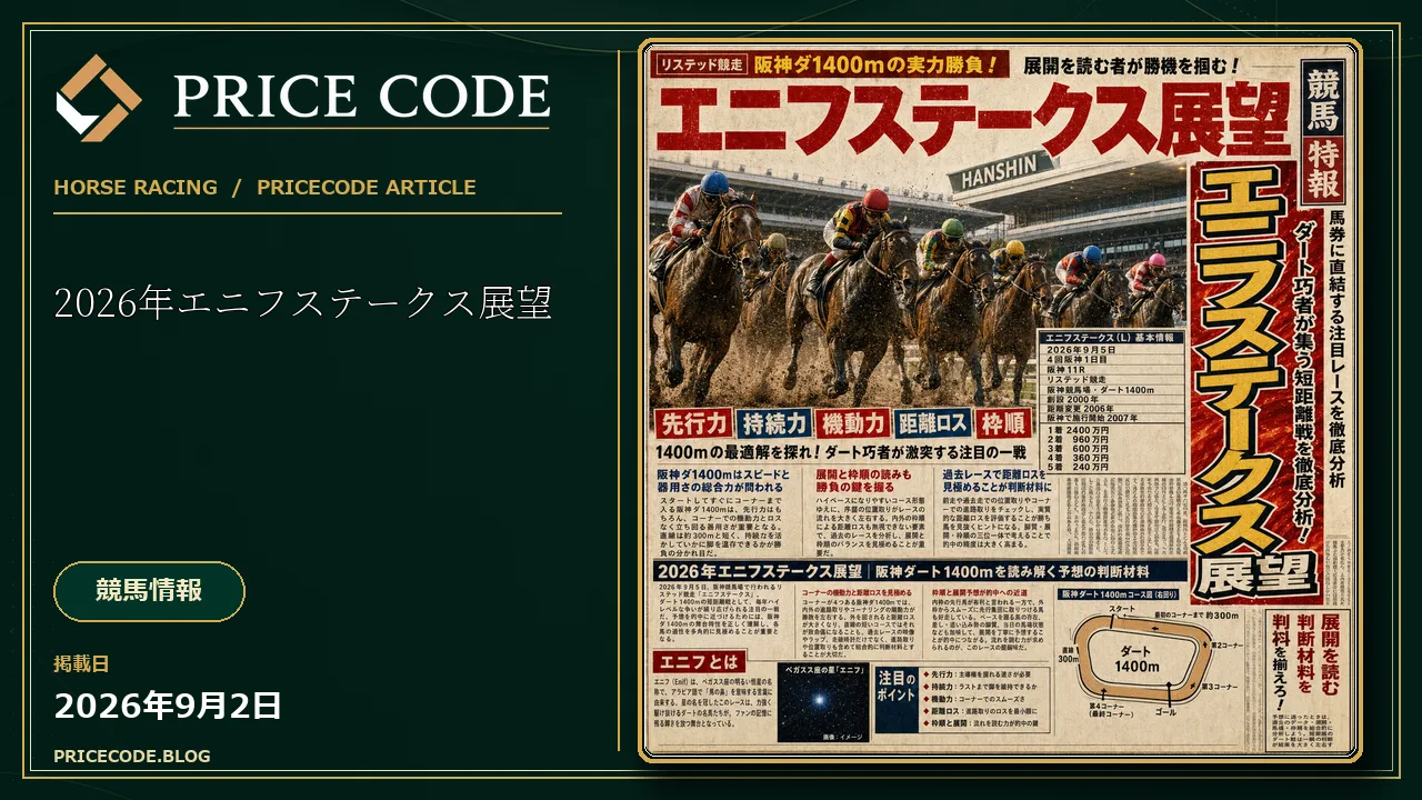 2026年エニフステークス展望｜阪神ダート1400mを読み解く予想の判断材料