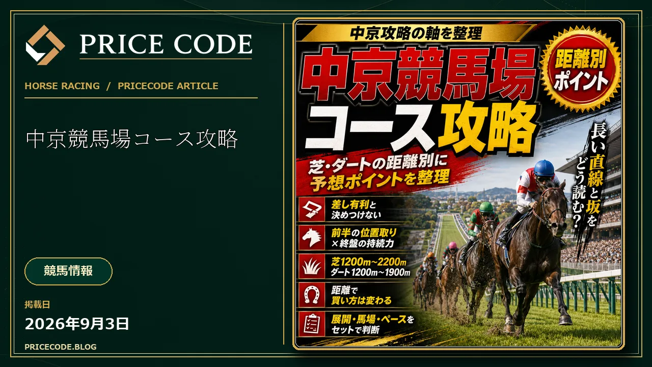 中京競馬場コース攻略｜芝・ダートの距離別に予想ポイントを整理