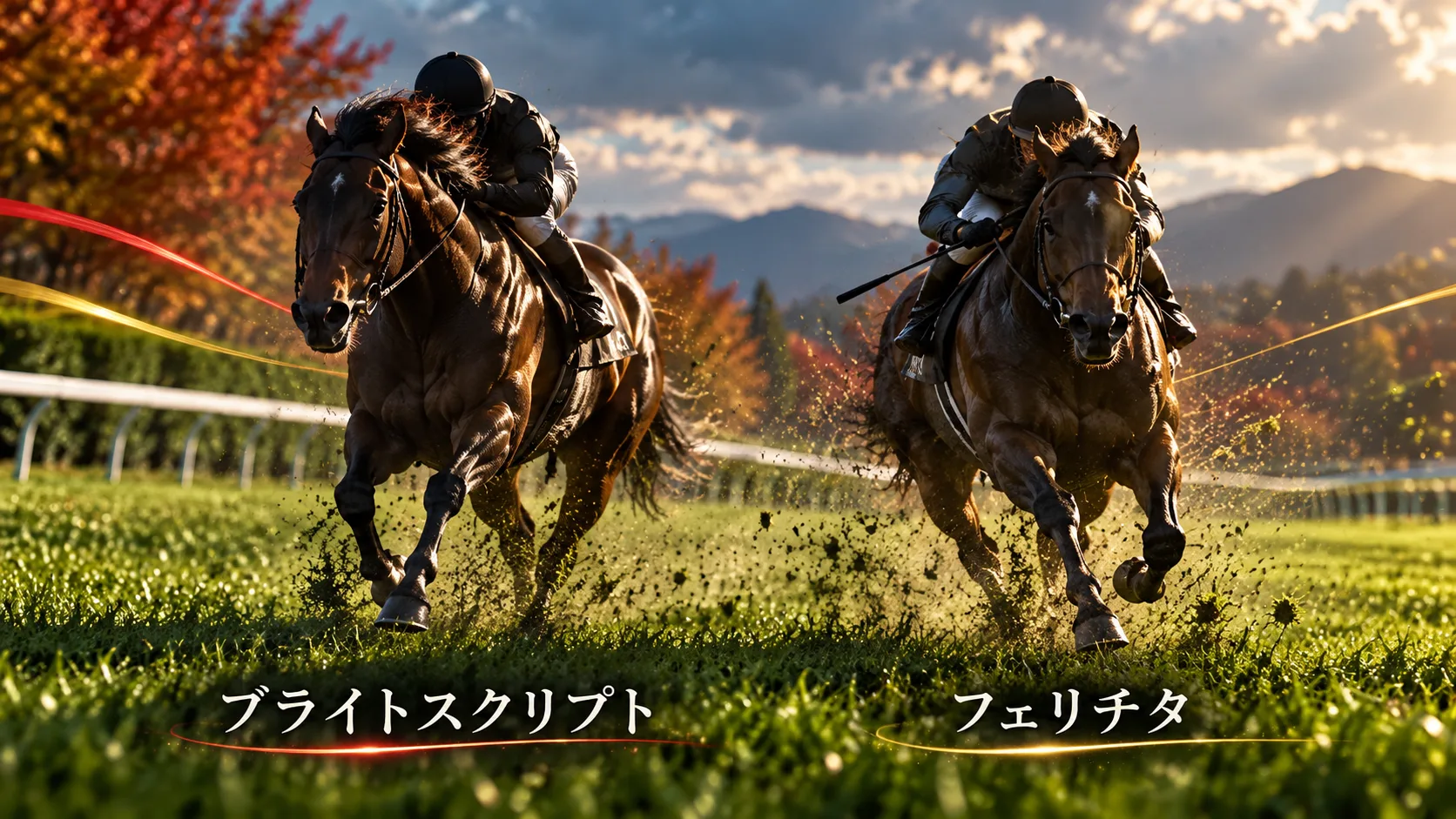 ブライトスクリプトとフェリチタの異なる走りの強みを表した比較イメージ